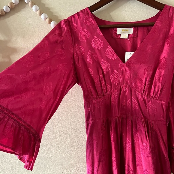 NWT Maeve Christine Raspberry belted style dress - Picture 3 of 10